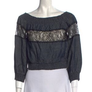 NWT Alice + Olivia Bateau Neckline Crop Top ❤️